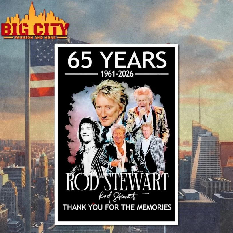 Rod Stewart 65 Years 1961-2026 Signature Thank You For The Memories Shirt