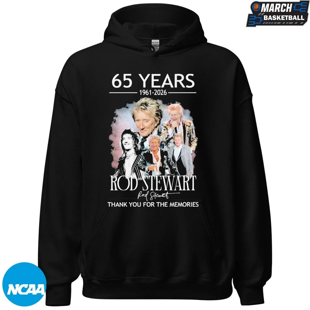 Rod Stewart 65 Years 1961 2026 Thank You For The Memories Signature T-shirts