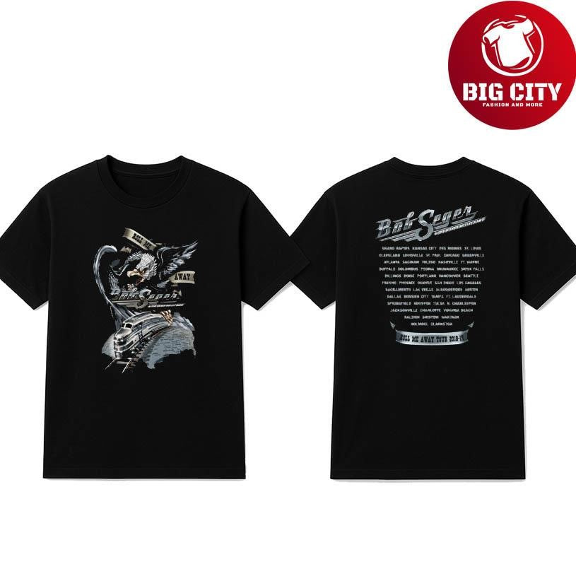 Roll Me Away Bob Seger &amp; The Silver Bullet Band Tour Two Sided Shirt