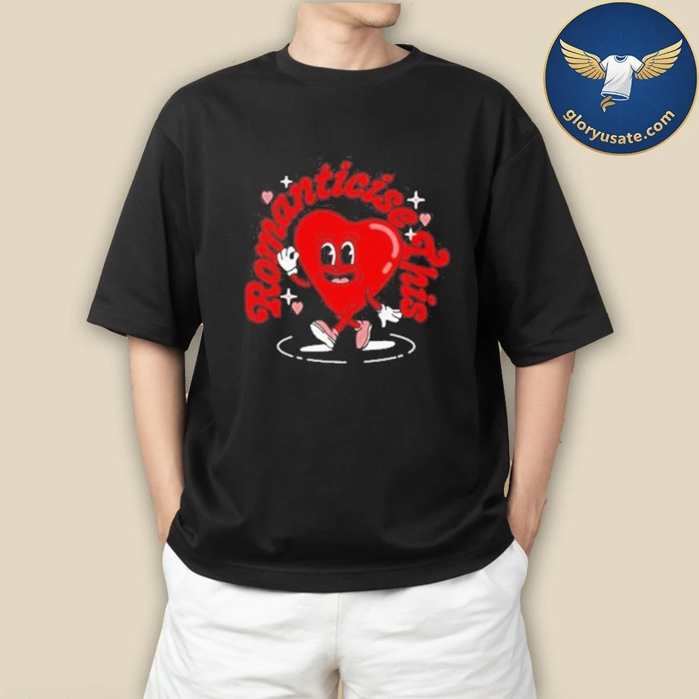 Romanticise This Valentine’s Heart Vintage Black T-Shirt