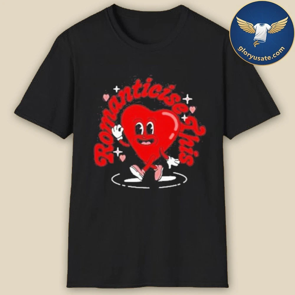 Romanticise This Valentine’s Heart Vintage Black T-Shirt