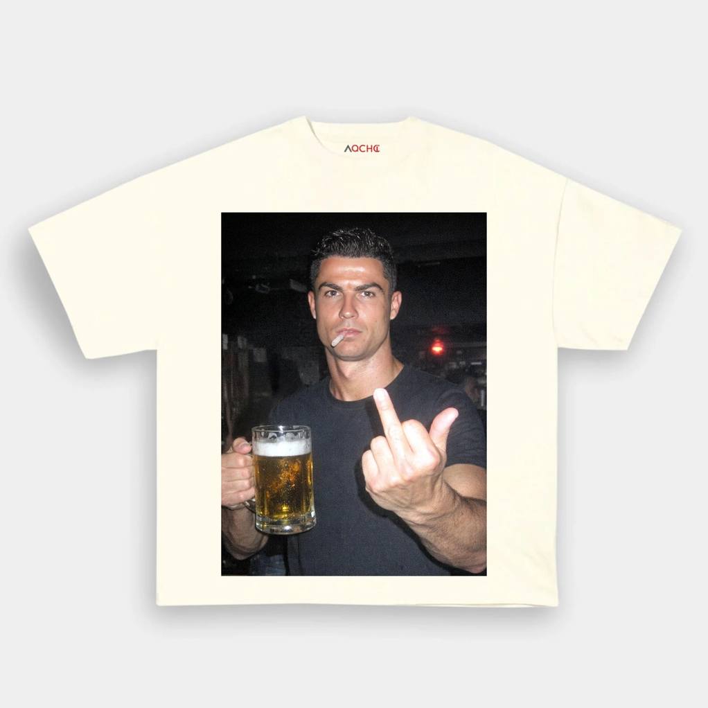 Ronaldo Drunk After Hours Middle Finger Shirt