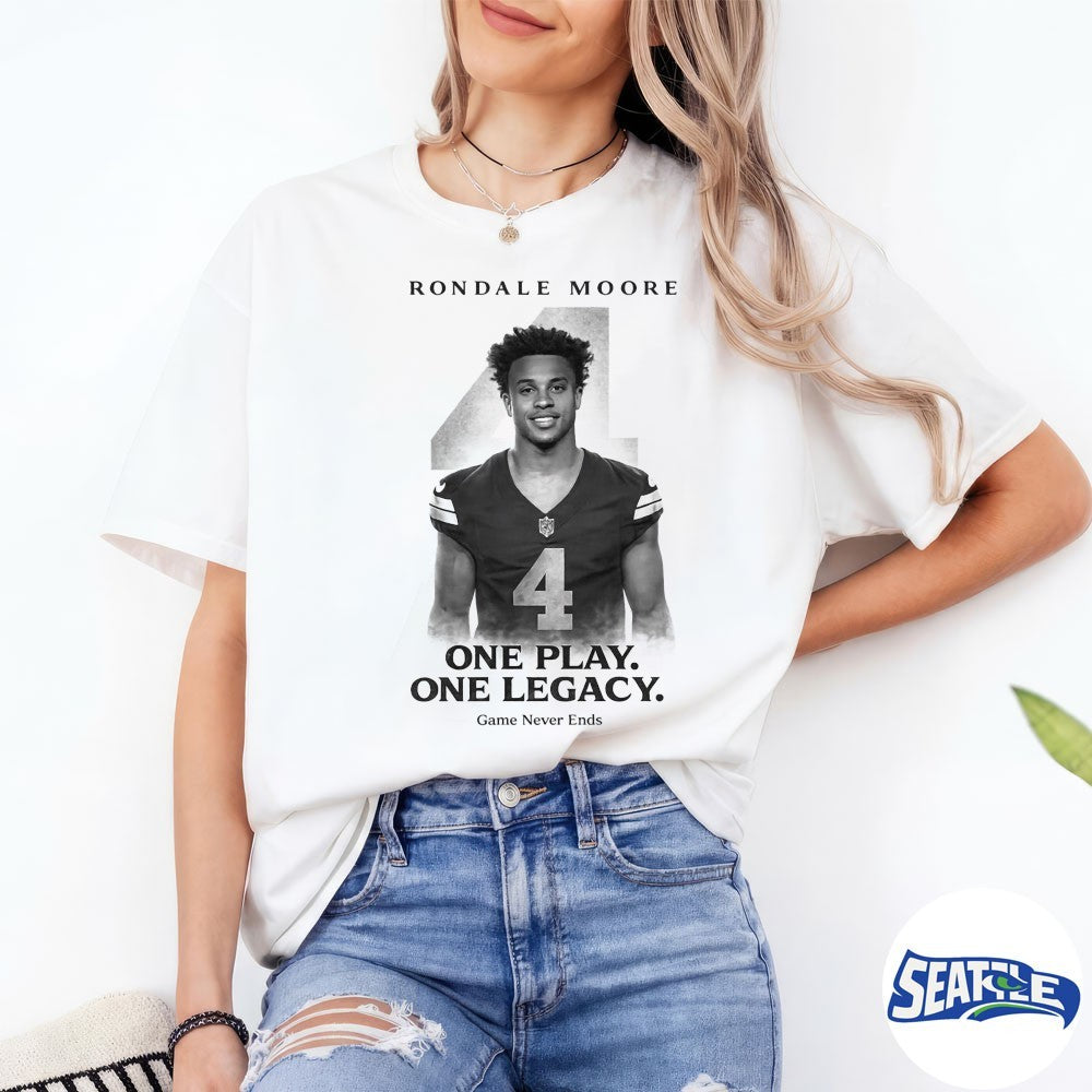 Rondale Moore 2000-2026 One Play One Legacy Game Never Ends shirt
