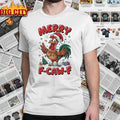 Rooster Merry F-Caw-F Funny Christmas shirt