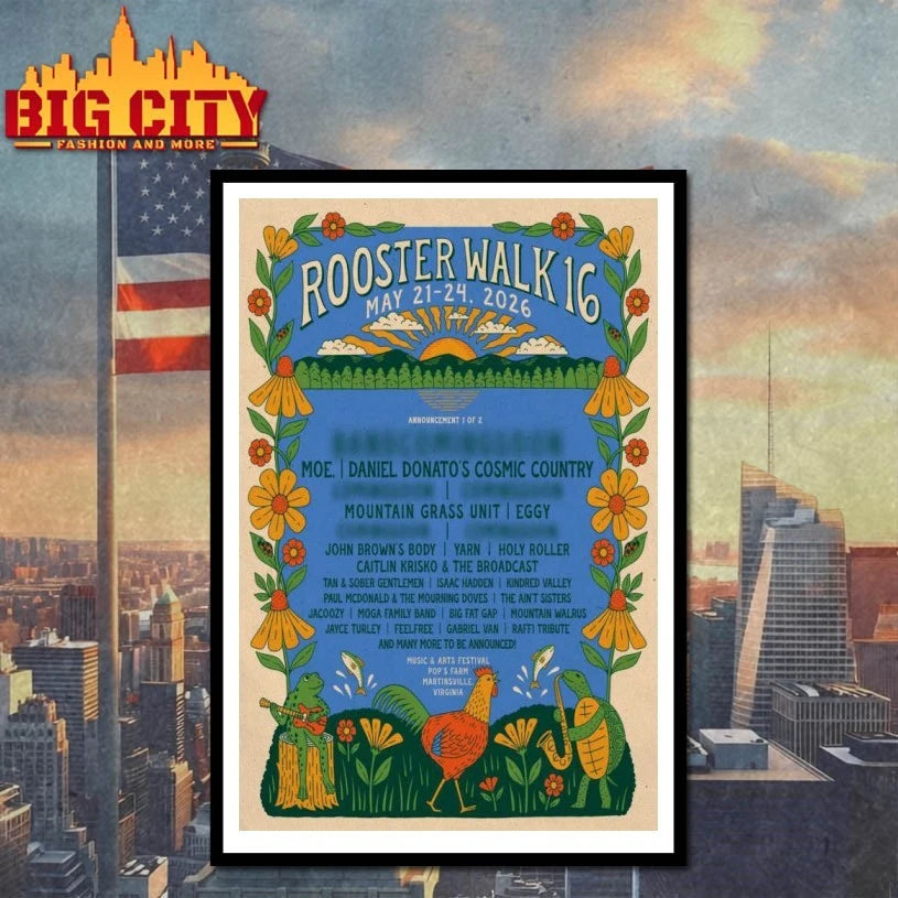 Rooster Walk 16 Pop’s Farm Martinsville May 21-24 2026 Poster Shirt