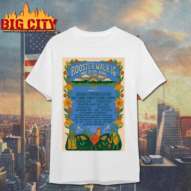Rooster Walk 16 Pop’s Farm Martinsville May 21-24 2026 Poster shirts