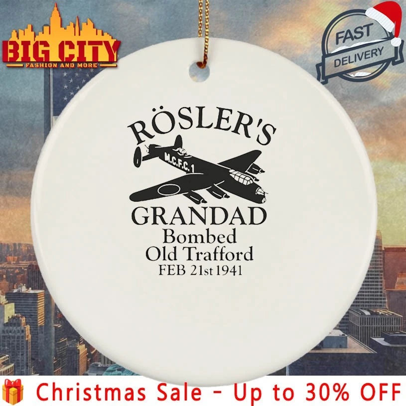 Rosler’s Grandad Bombed Old Trafford 1941 Manchester Football Shirt