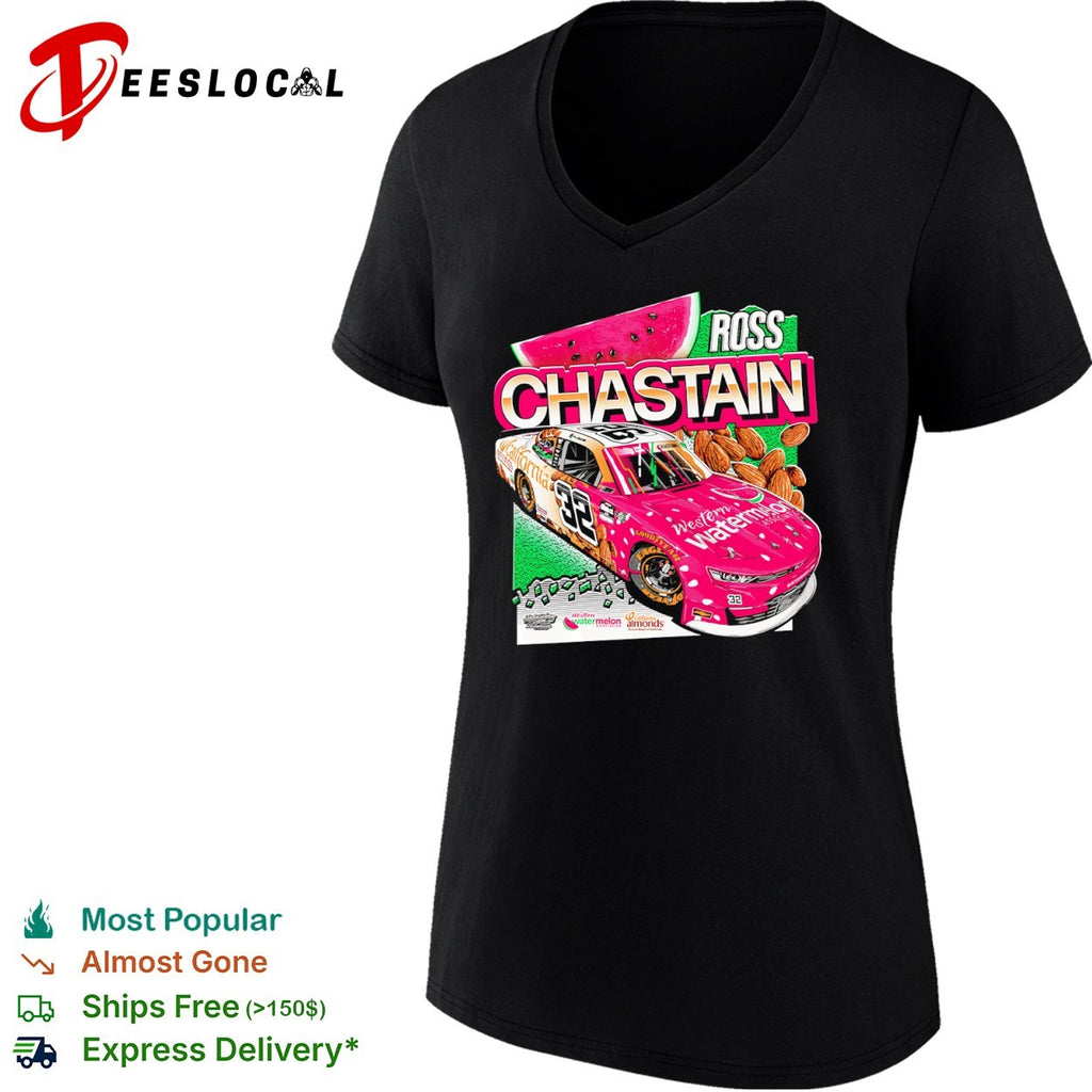 Ross Chastain 32 Watermelon Pink Race Car California Almonds Shirt