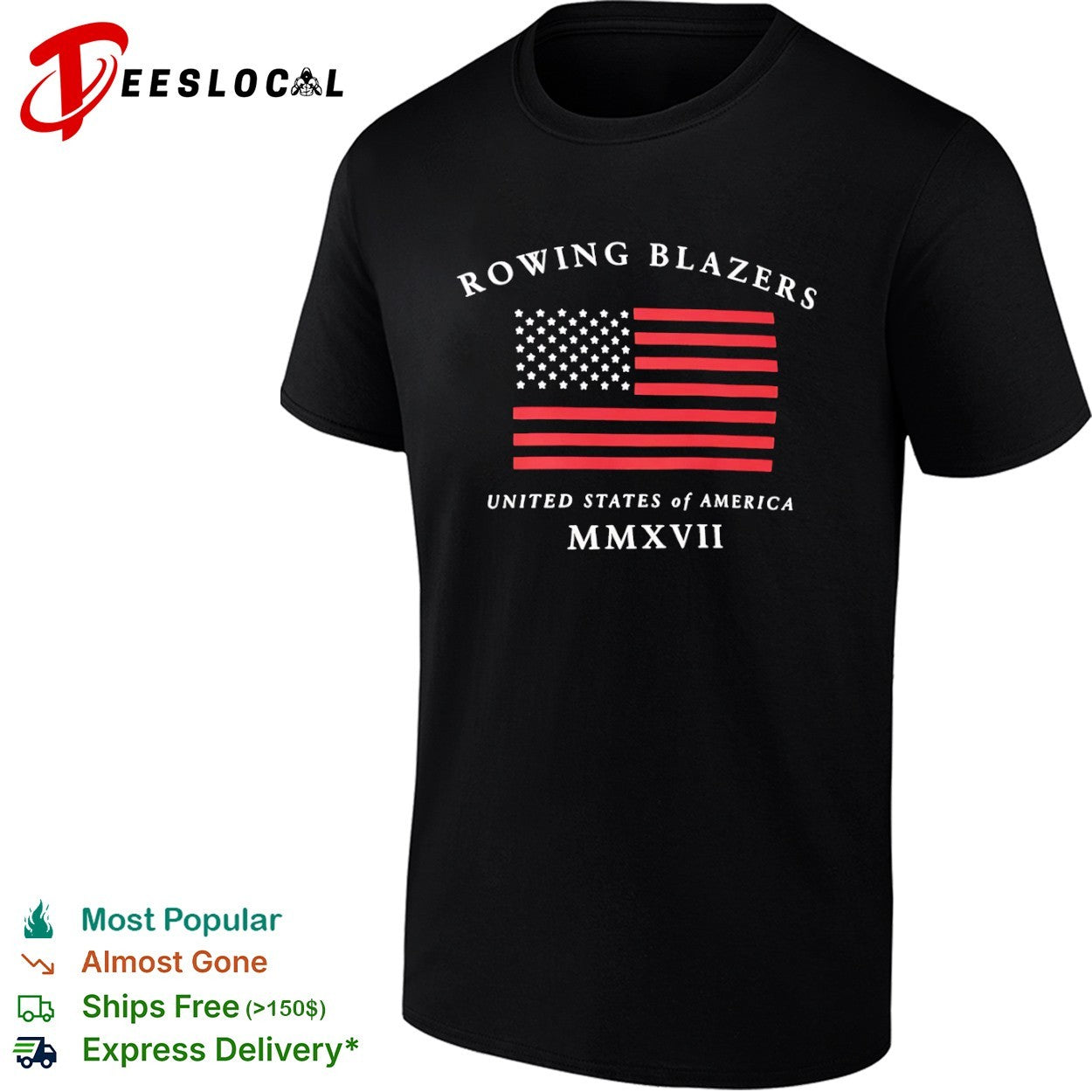 Rowing Blazers United States of America MMXVII flag shirt