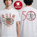 Rush 50th Anniversary Established 1974 R50 Motifs Two Sided Shirt