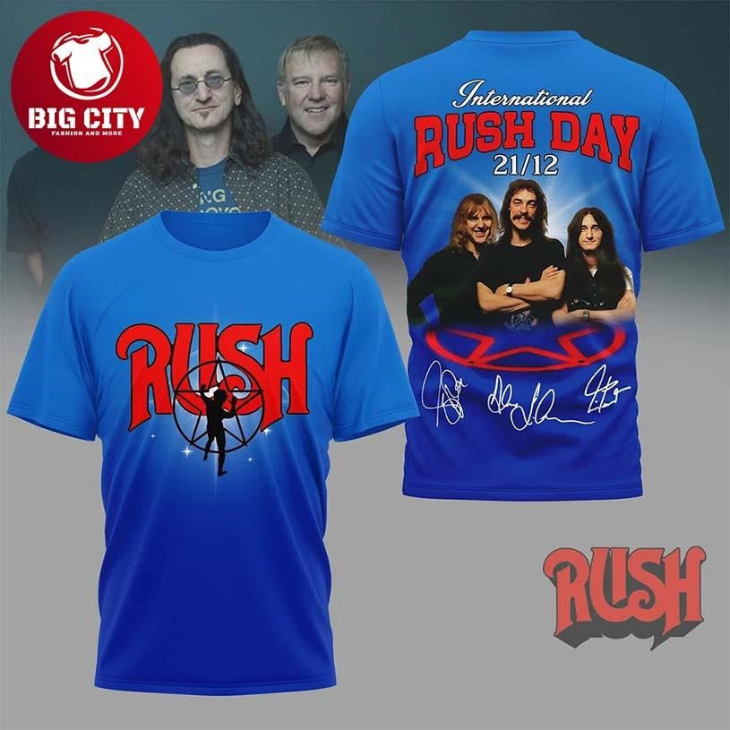 Rush International Rush Day 21 12 Shirt Progressive Rock Two Sided Shirt