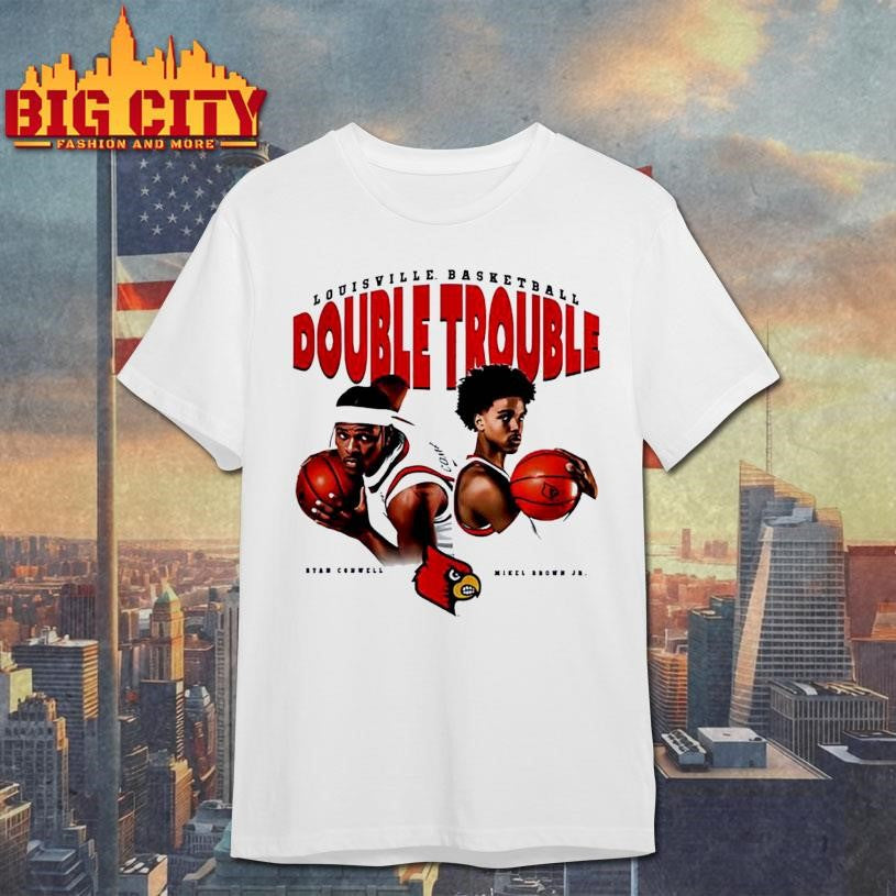 Ryan Conwell and Mikel Brown Jr Louisville Cardinals Double Trouble Shirt