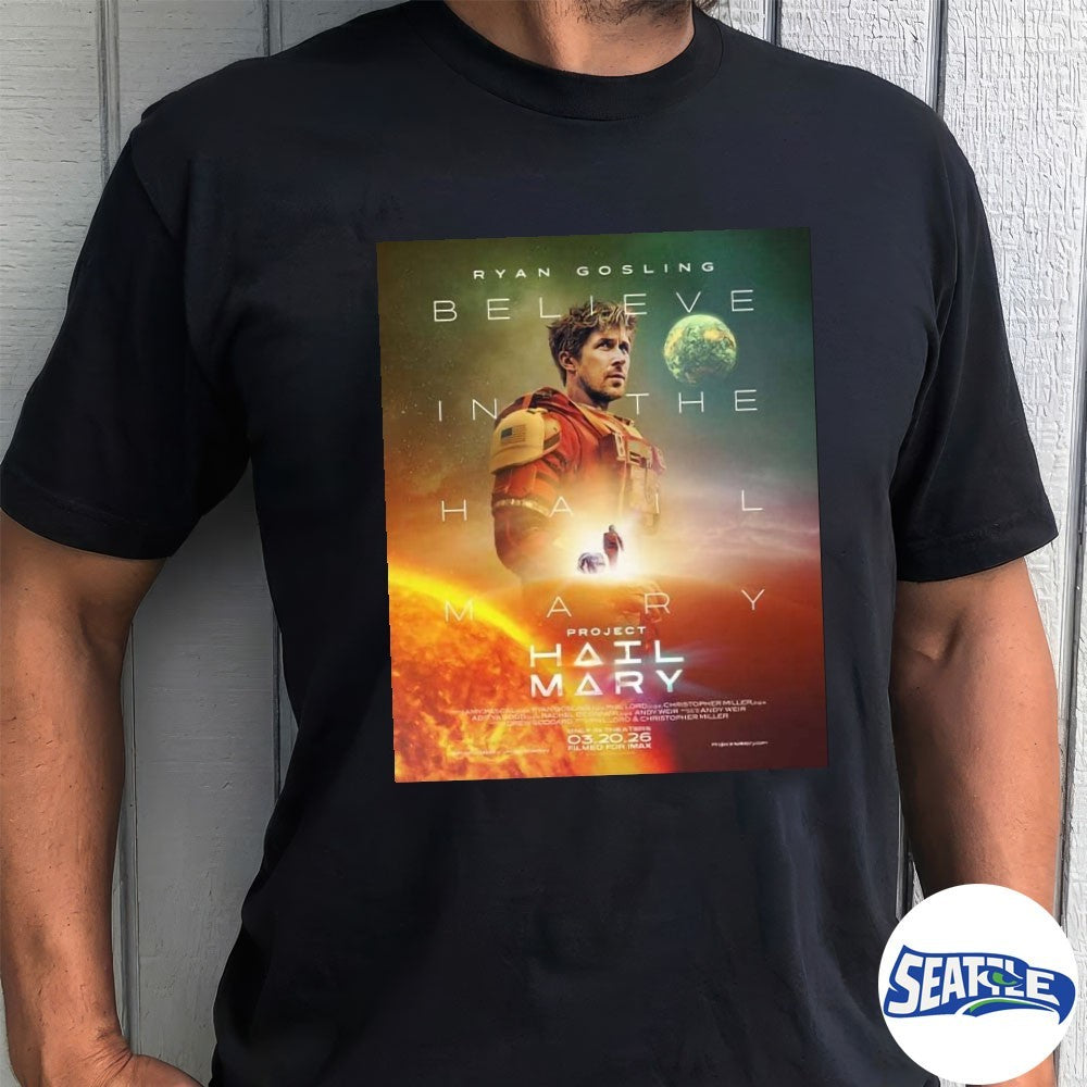 Ryan Gosling Poster For Project Hail Mary In Theaters On March 20 2026 Poster shirt
