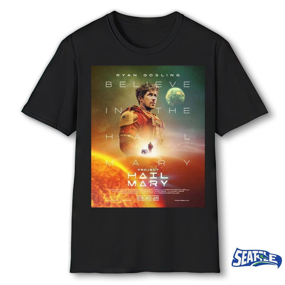 Ryan Gosling Poster For Project Hail Mary In Theaters On March 20 2026 Poster shirt