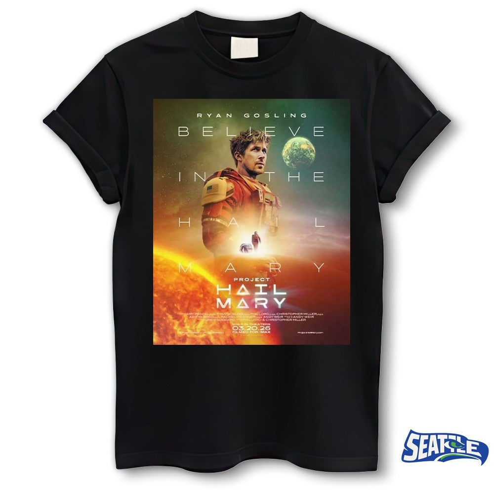 Ryan Gosling Poster For Project Hail Mary In Theaters On March 20 2026 Poster shirt