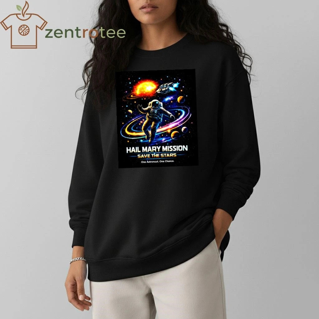 Ryan Gosling Project Hail Mary Mission Save The Stars Sci-Fi Space Graphic T-Shirt