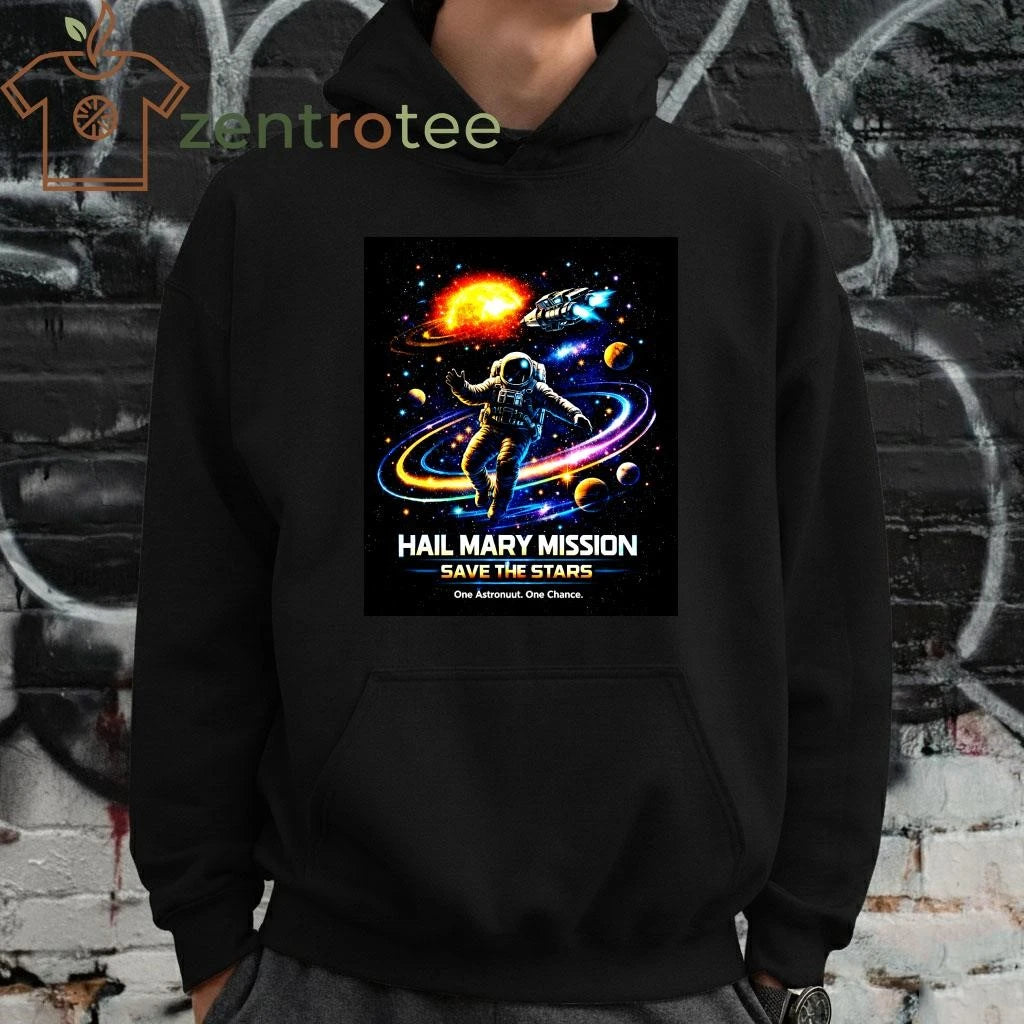 Ryan Gosling Project Hail Mary Mission Save The Stars Sci-Fi Space Graphic T-Shirt