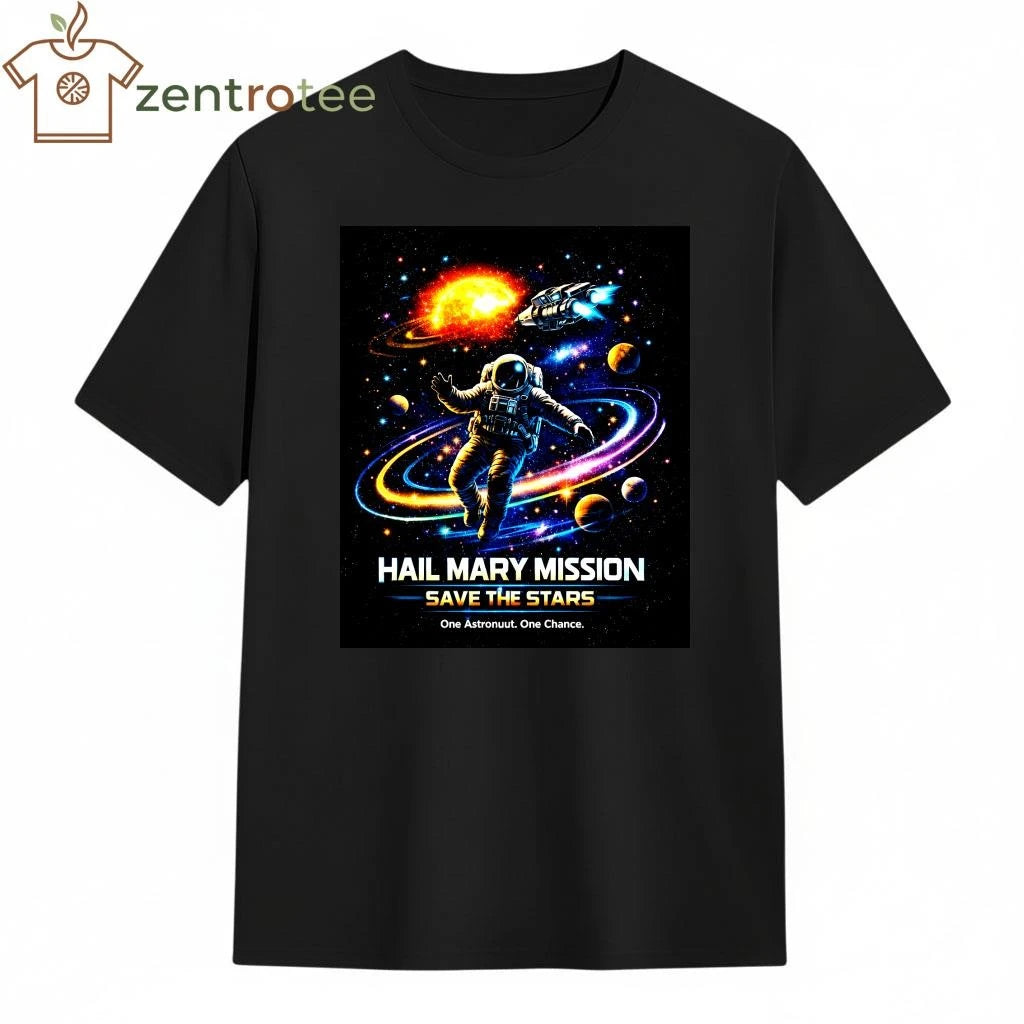 Ryan Gosling Project Hail Mary Mission Save The Stars Sci-Fi Space Graphic T-Shirt