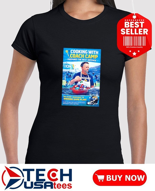 Ryan Nielsen wearing cooking with Coach Camp shirt