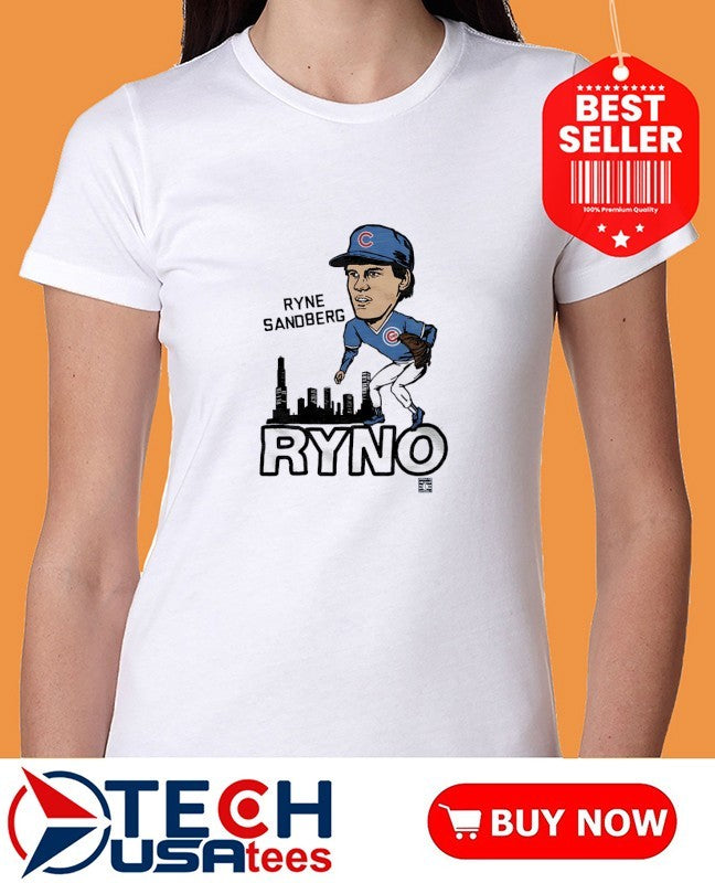 Ryne Sandberg Ryno Chicago Cubs superstar caricature shirt