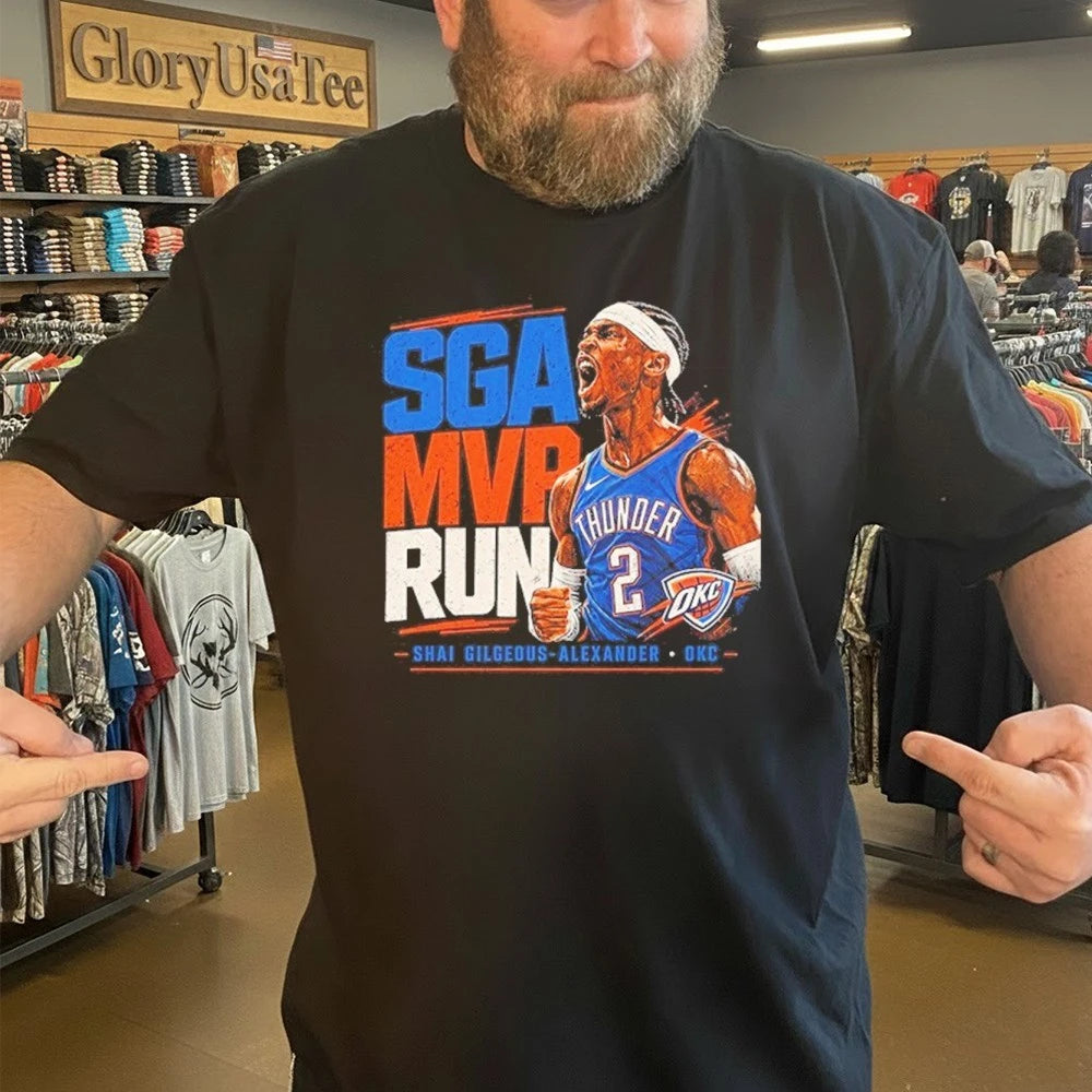 SGA MVP Run Shai Gilgeous Alexander OKC Thunder Graphic Shirt