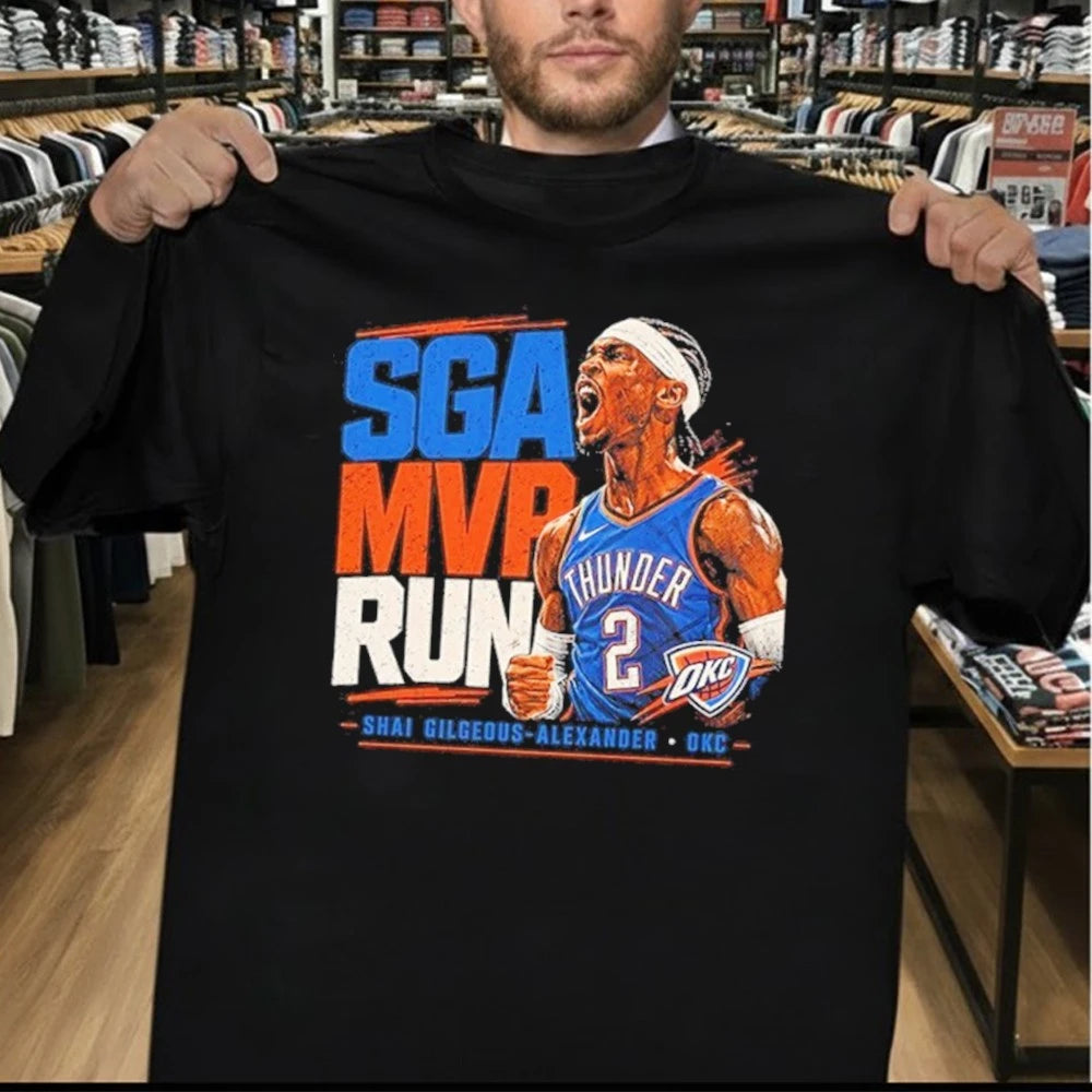 SGA MVP Run Shai Gilgeous Alexander OKC Thunder Graphic Shirt