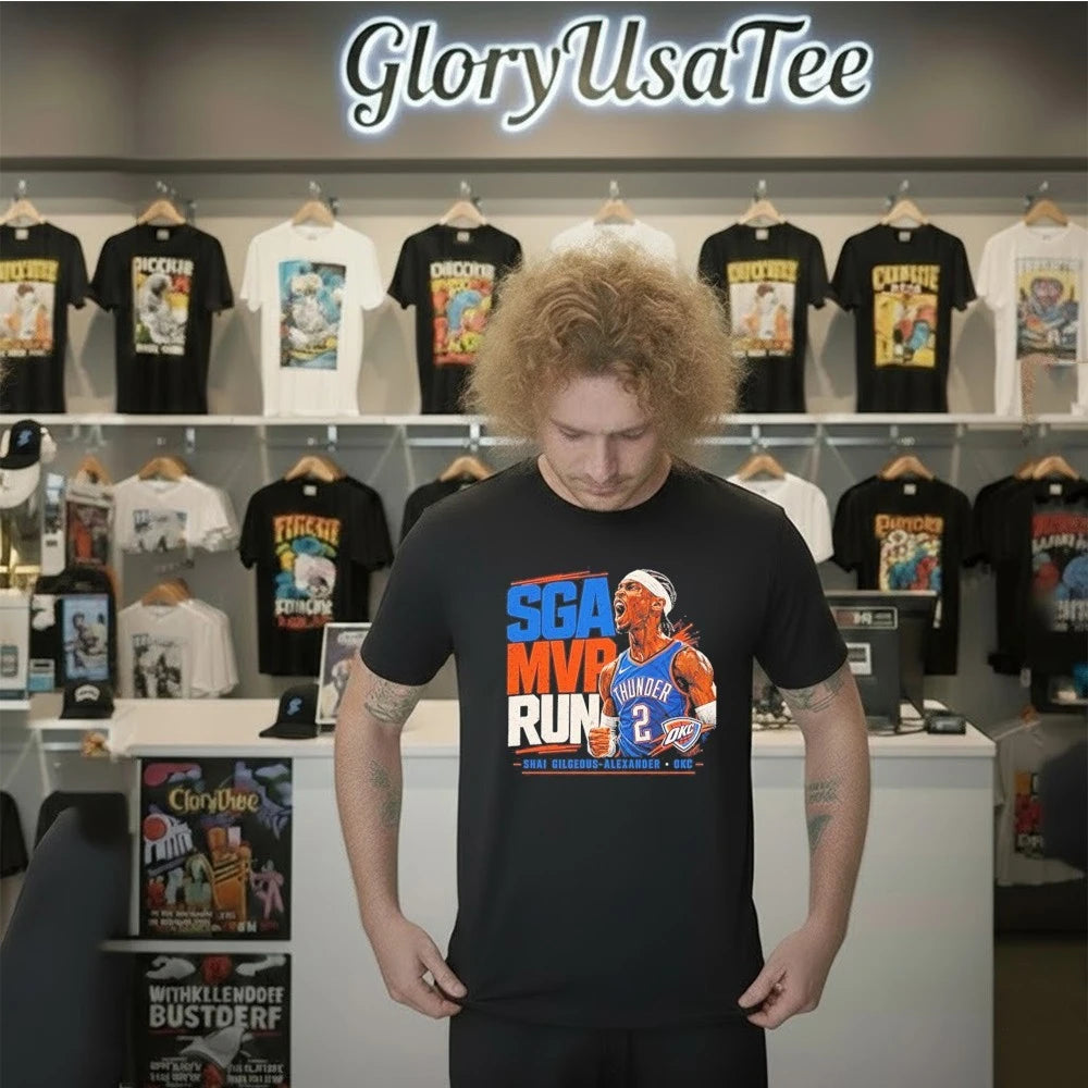 SGA MVP Run Shai Gilgeous Alexander OKC Thunder Graphic Shirt