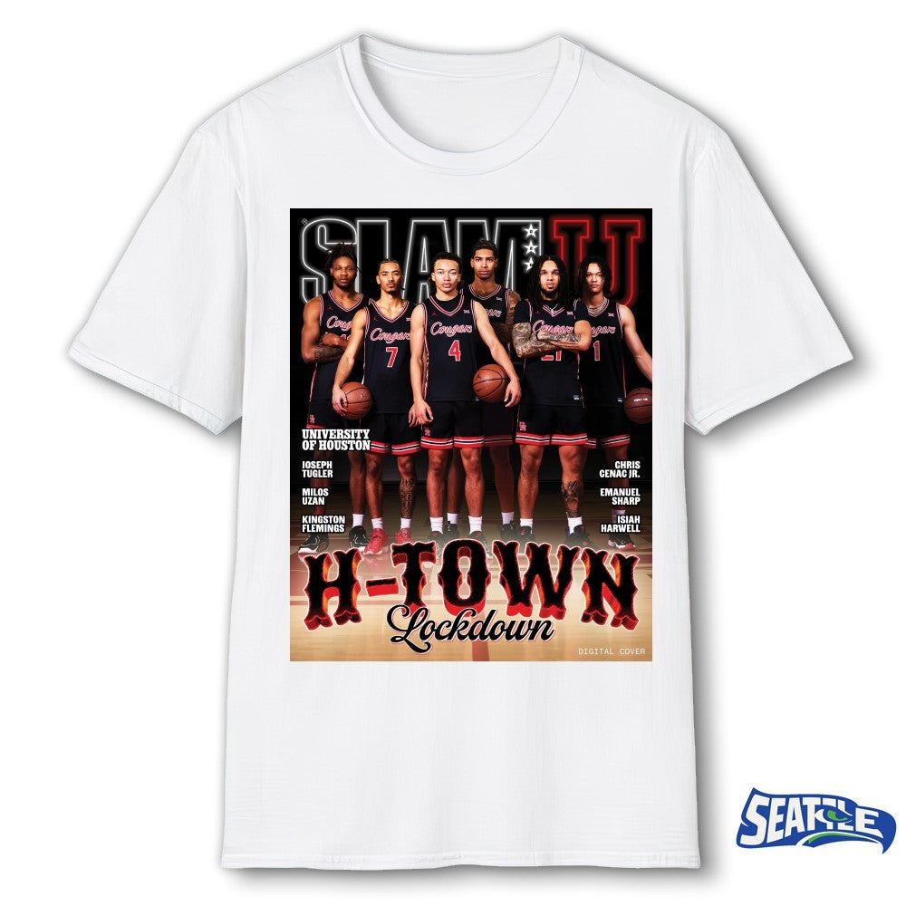 SLAM U Magazine Houston Cougars Men’s Basketball H-Town Lockdown Poster shirt