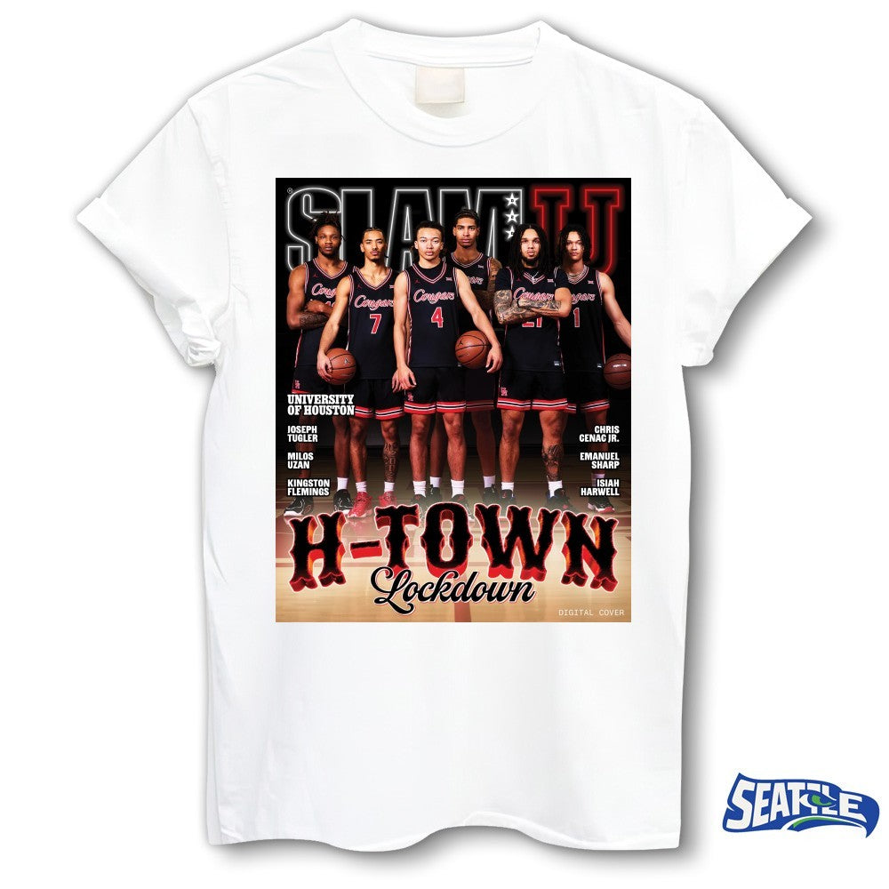 SLAM U Magazine Houston Cougars Men’s Basketball H-Town Lockdown Poster shirt