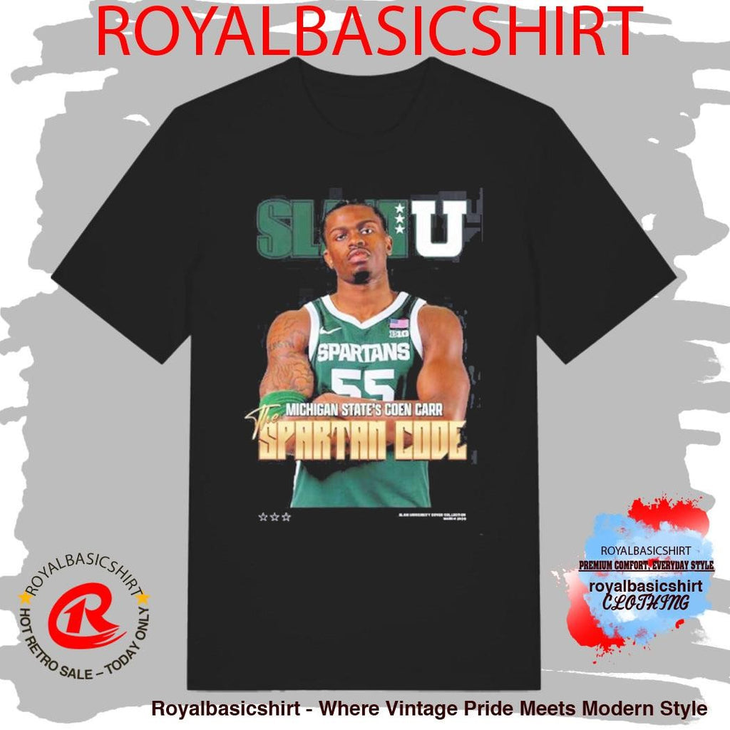 SLAMU Michigan State Spartans Coen Carr The Spartan Code Magazine Cover T-Shirt