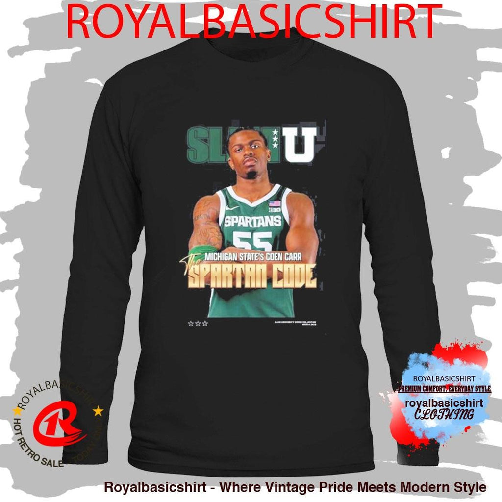 SLAMU Michigan State Spartans Coen Carr The Spartan Code Magazine Cover T-Shirt