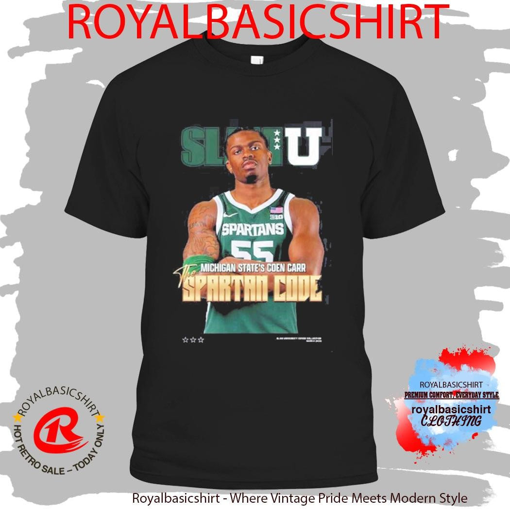 SLAMU Michigan State Spartans Coen Carr The Spartan Code Magazine Cover T-Shirt