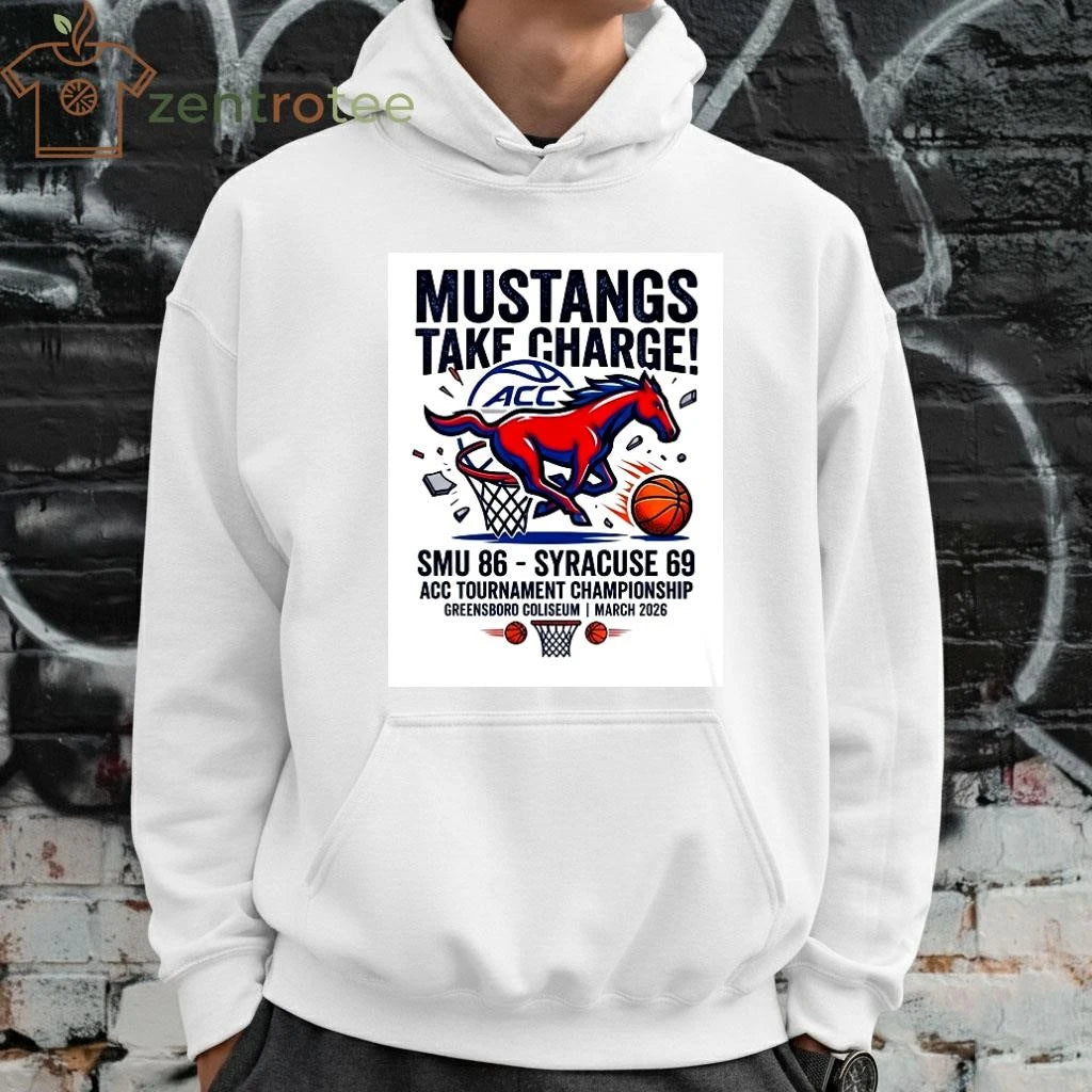 SMU Mustangs 86-69 Syracuse 2026 ACC Tournament Victory Graphic Tee