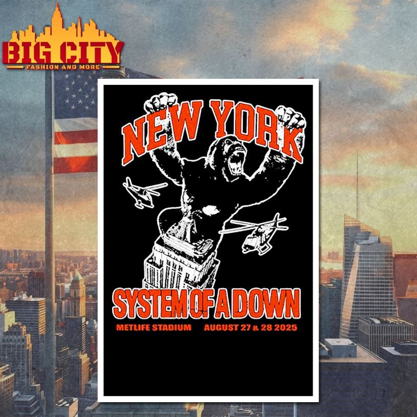 SOAD New York City 2025 East Rutherford, NJ 08.28.2025 King Kong Shirts