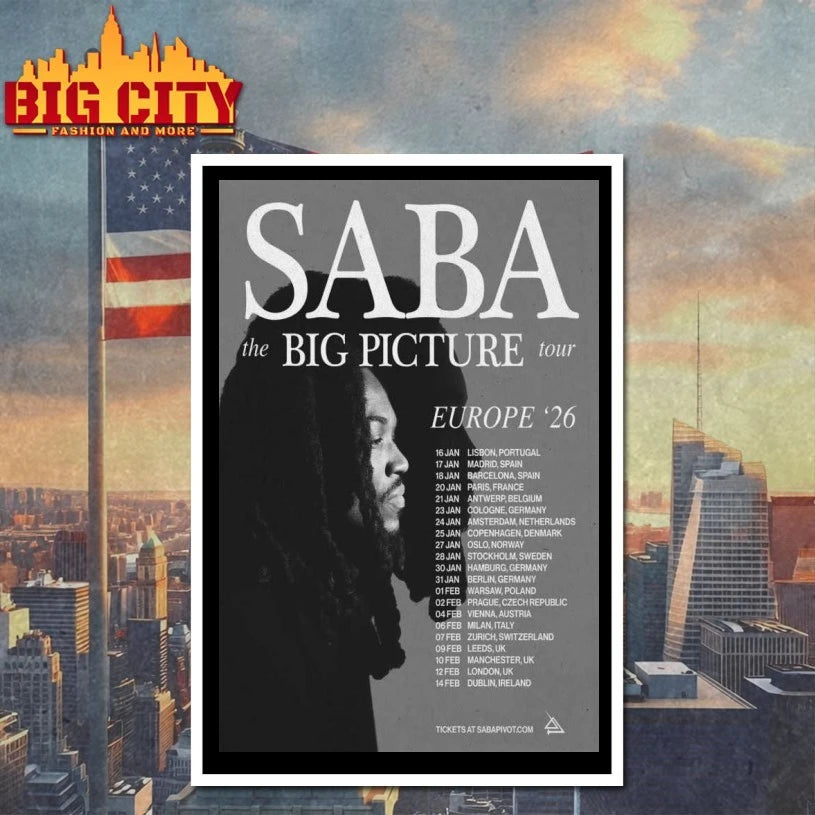 Saba Pivot The Big Picture 2026 Tour Poster Shirt