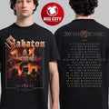 Sabaton Legendary Tour Europe 2025 Legends Of Hannover Germany Pop Up Shop On December 8 2025 Two Sided Shirt