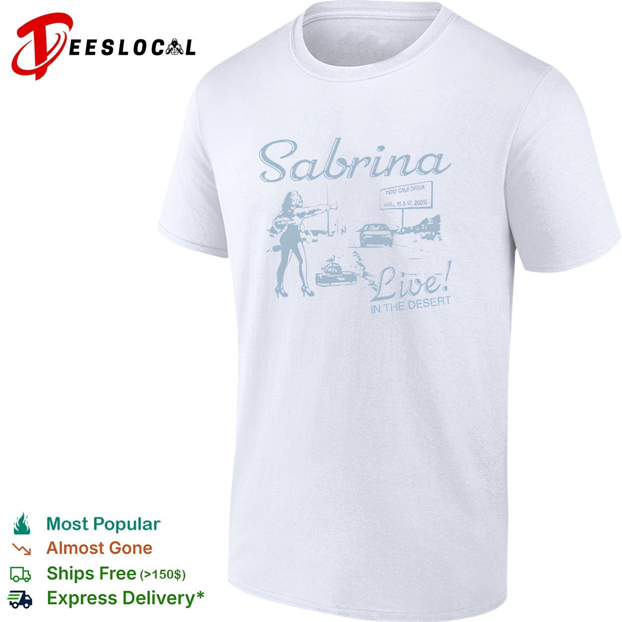 Sabrina Live in the Desert Indio California April 10 and 17 2026 tour concert shirt
