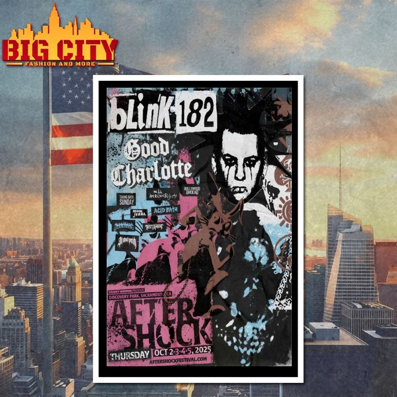 Sacramento, CA Blink 182 Oct 2-5 2025 Poster Shirts