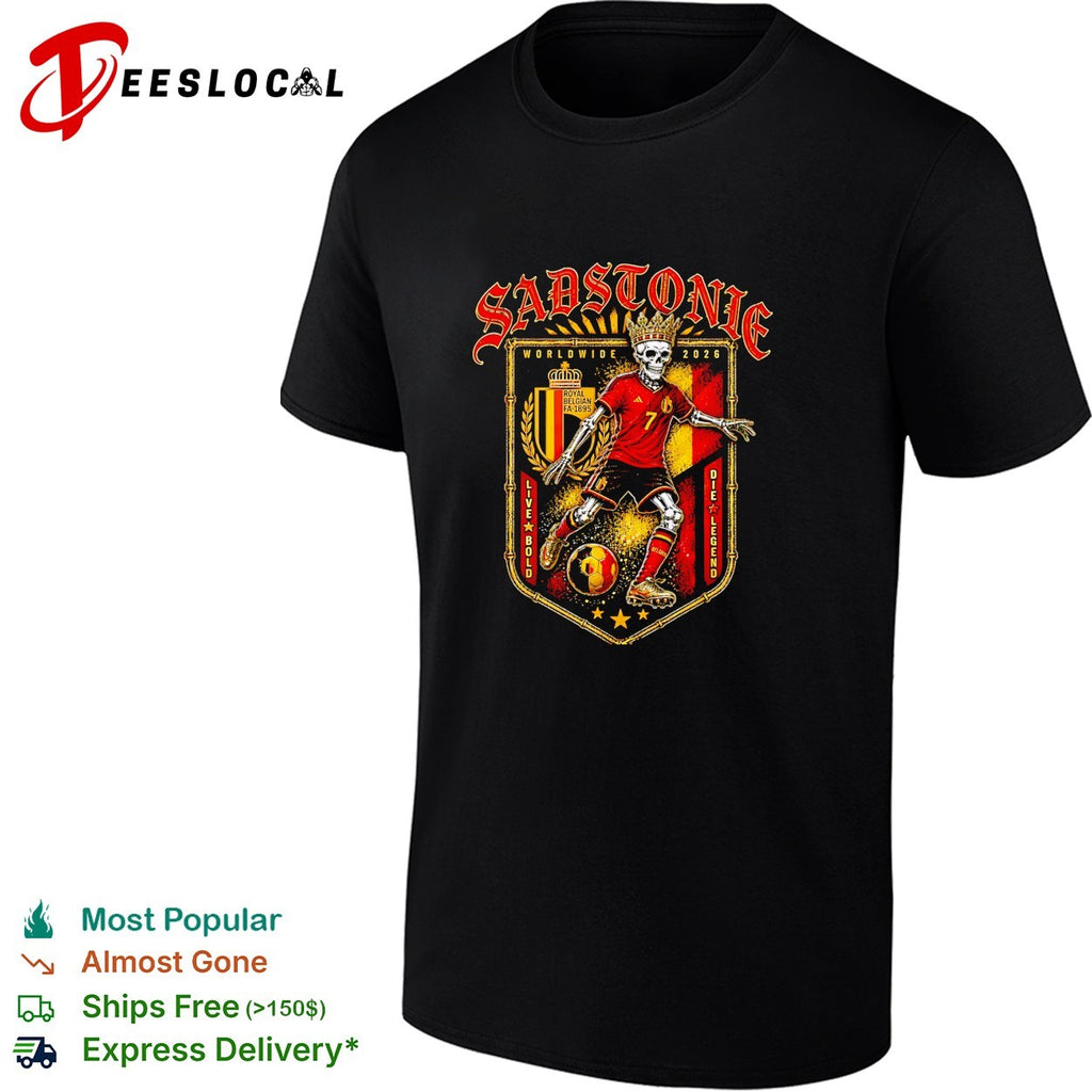 Sadstonie 2026 Belgium skeleton soccer legend shirt