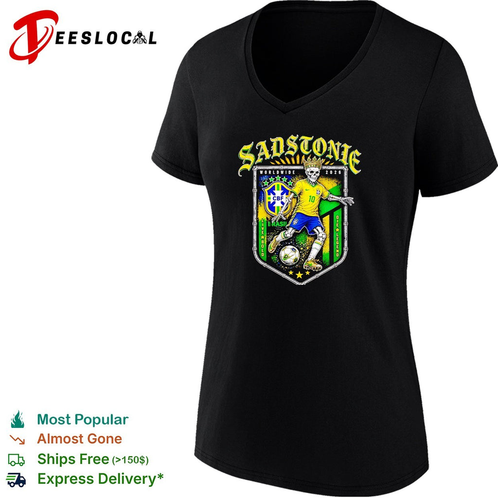 Sadstonie 2026 Brazil skeleton soccer legend shirt