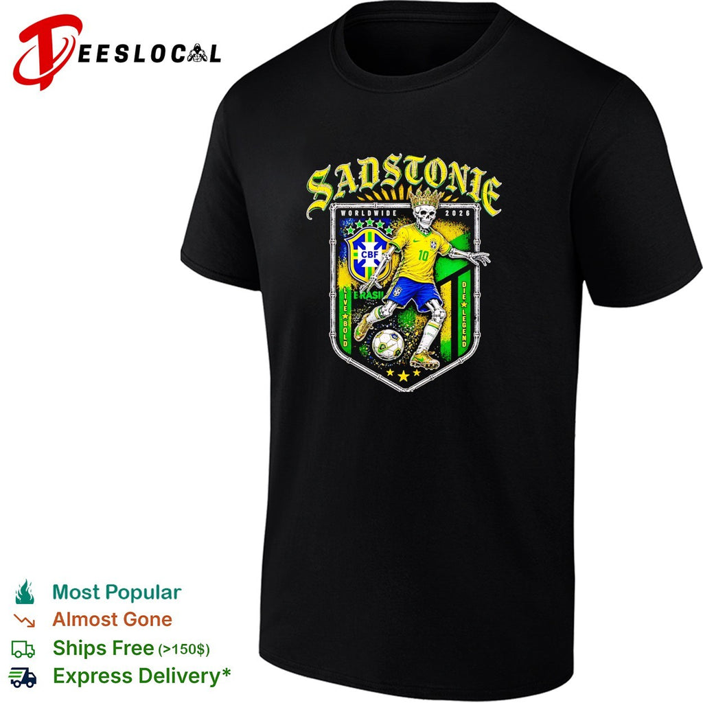 Sadstonie 2026 Brazil skeleton soccer legend shirt