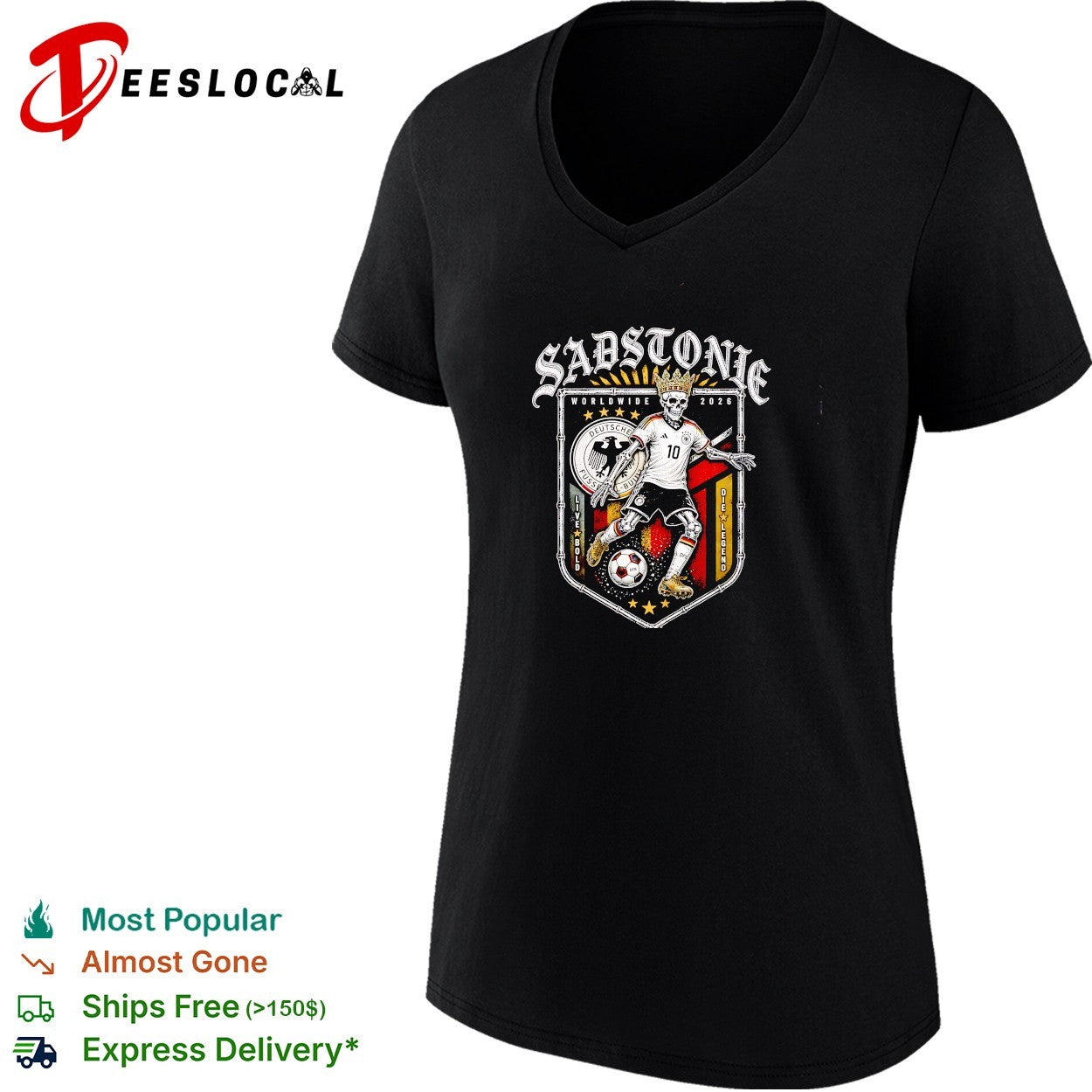 Sadstonie 2026 Germany skeleton soccer legend shirt