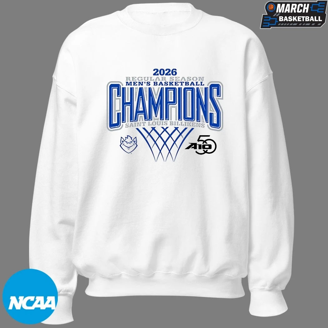 Saint Louis Billikens 2026 Atlantic 10 Men’s Basketball Regular Season Champions T-shirts