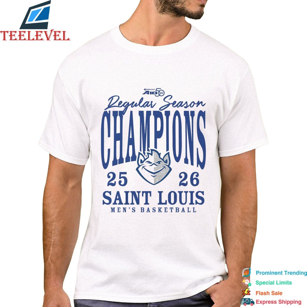 Saint Louis Billikens Men’s Basketball Atlantic 10 Regular Season Champions 2025-2026 T-shirts