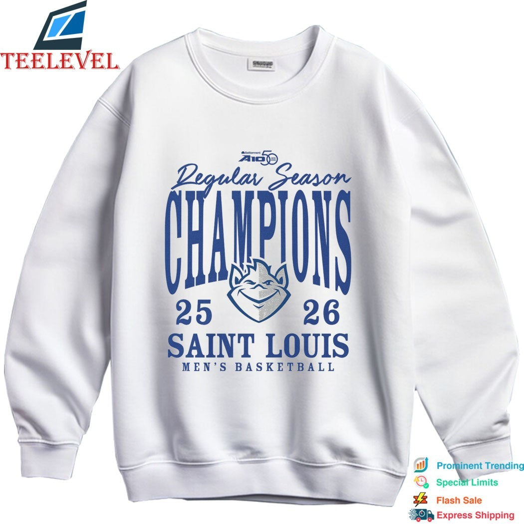 Saint Louis Billikens Men’s Basketball Atlantic 10 Regular Season Champions 2025-2026 T-shirts