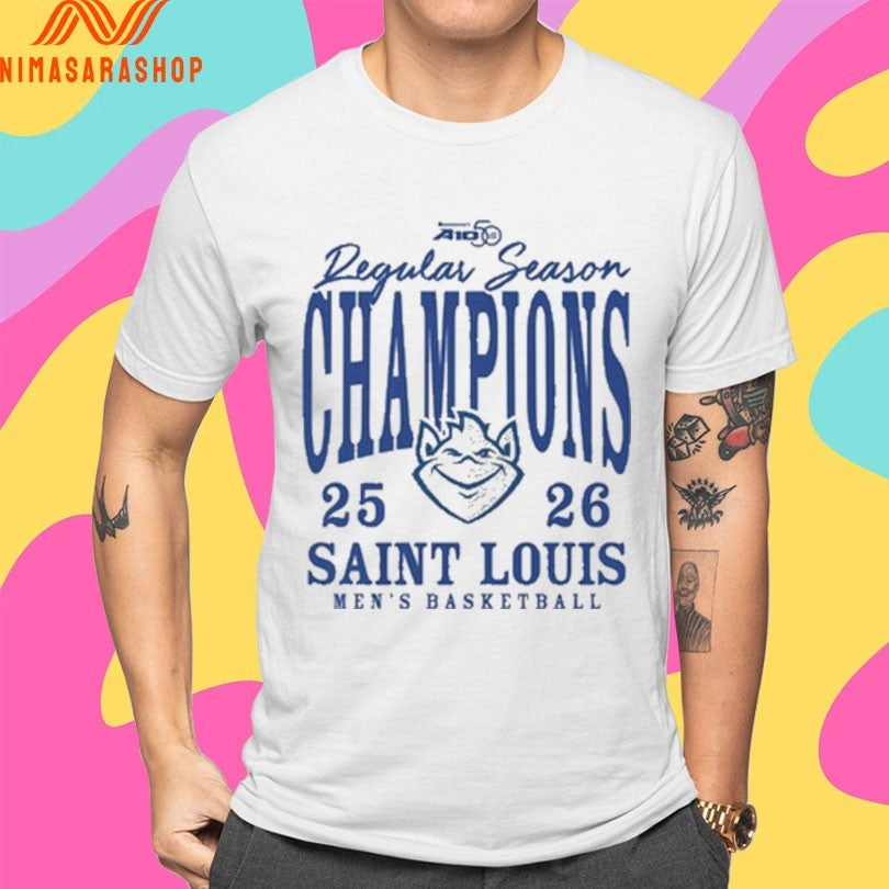 Saint Louis Men’s Basketball Atlantic 10 Regular Season Champions 25-26 Shirts