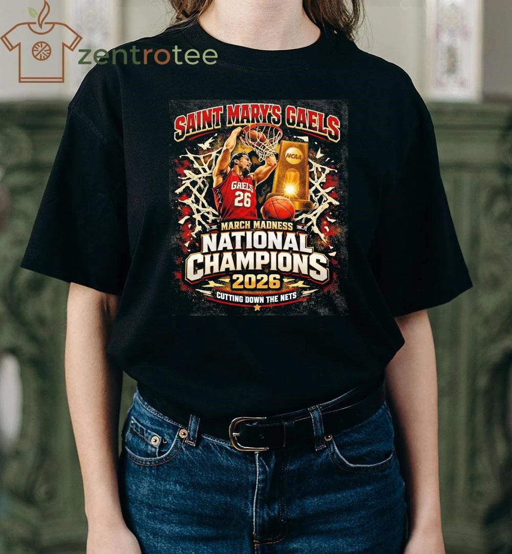 Saint Mary’s Gaels March Madness 2026 National Champions Basketball T-Shirt