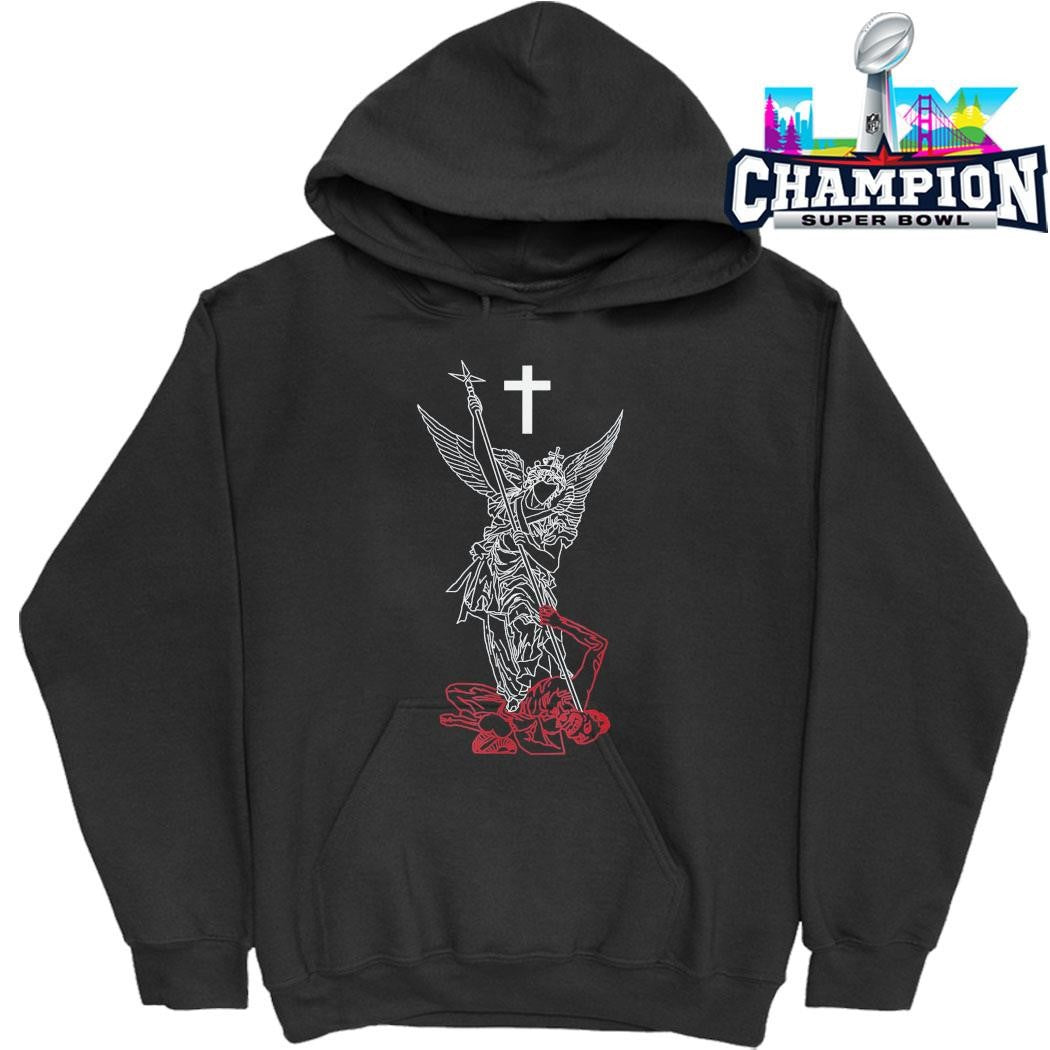 Saint Michael The Archangel Defeating Satan Warrior Faith Shirt