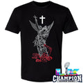 Saint Michael The Archangel Defeating Satan Warrior Faith Shirt