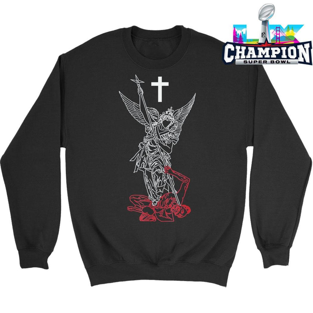Saint Michael The Archangel Defeating Satan Warrior Faith Shirt